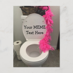 Toilet Bowl Funny Creat MEME Briefkaart