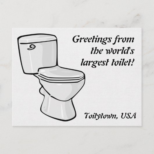 Toilet Briefkaart (Voorkant)