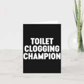 Toilet Clogging Chamon Funny Award Dad Jokes Kaart (Voorkant)