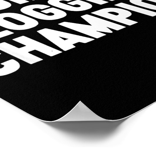 Toilet Clogging Chamon Funny Award Dad Jokes  Poster (Hoek)