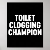 Toilet Clogging Chamon Funny Award Dad Jokes  Poster (Voorkant)