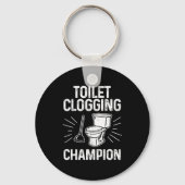 Toilet Clogging Chamon Funny Graphic Toilet Cloggi Sleutelhanger (Voorkant)