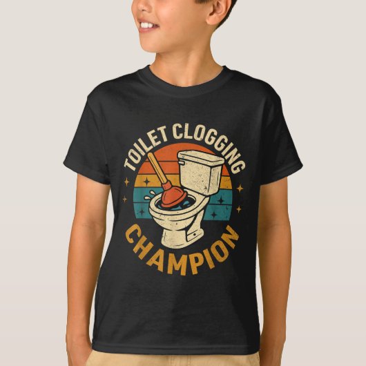Toilet Clogging Chamon Tee Funny Meme  T-shirt (Voorkant)