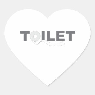 Toilet Hart Sticker