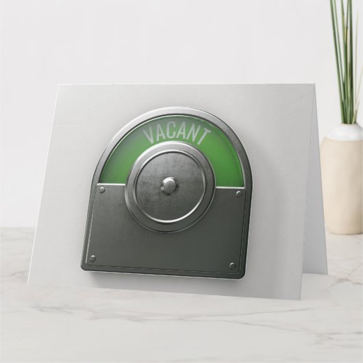 Toilet Indicator Vacant Kaart (Voorkant)