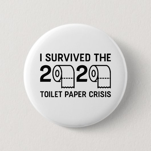 Toilet Paper 2020-crisis Ronde Button 5,7 Cm (Voorkant)