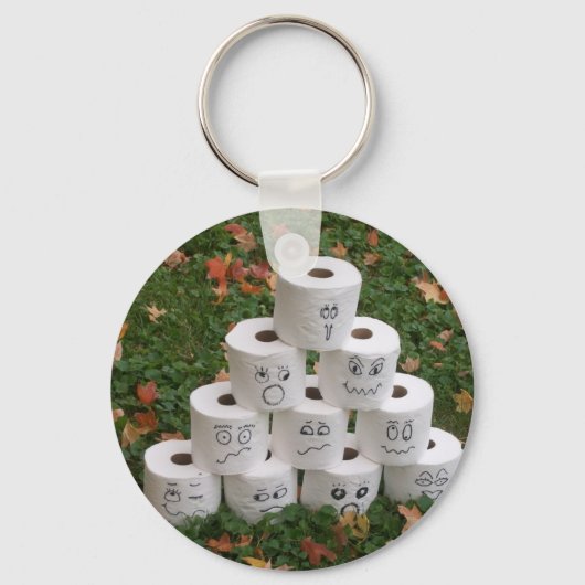Toilet Paper Bowling Sleutelhanger (Voorkant)