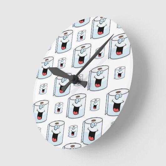 Toilet Paper Clock Ronde Klok (Hoek)