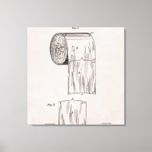 Toilet Paper nr. 465,588, ingediend door S. Wieler Canvas Afdruk