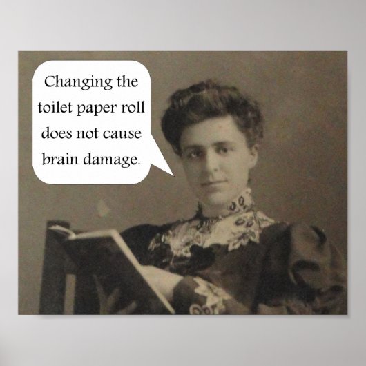 Toilet Paper Quote Poster (Voorkant)