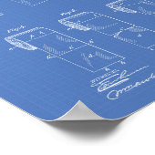 Toilet Paper Roll 1891 Patent Art Blueprint Poster (Hoek)