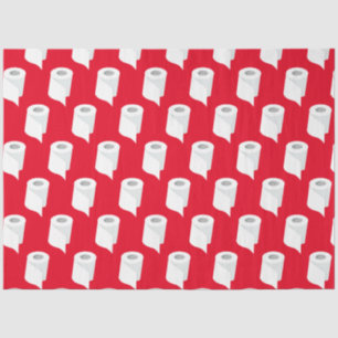 Toilet Paper Roll Funny Quarantine Theme Red Tissuepapier
