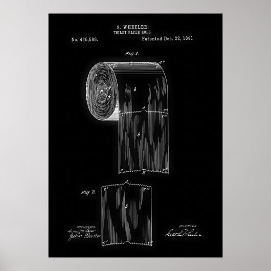 Toilet Paper Roll Patent Poster (Voorkant)