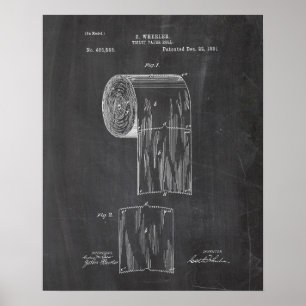 Toilet Paper Roll Patent Poster