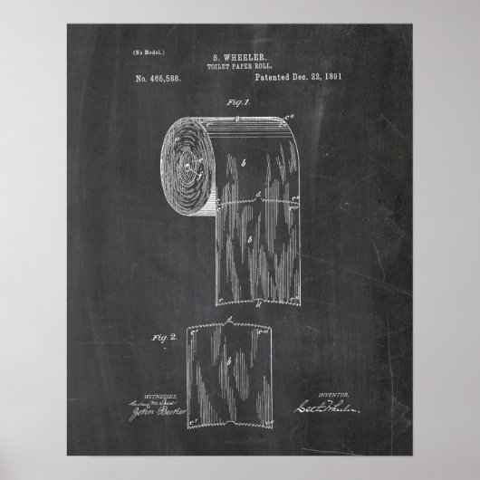 Toilet Paper Roll Patent Poster (Voorkant)