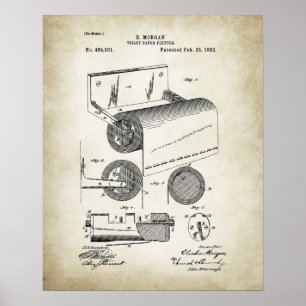 Toilet Paper Roll Patent Poster