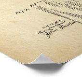 Toilet Paper Roll Patent Print Poster (Hoek)