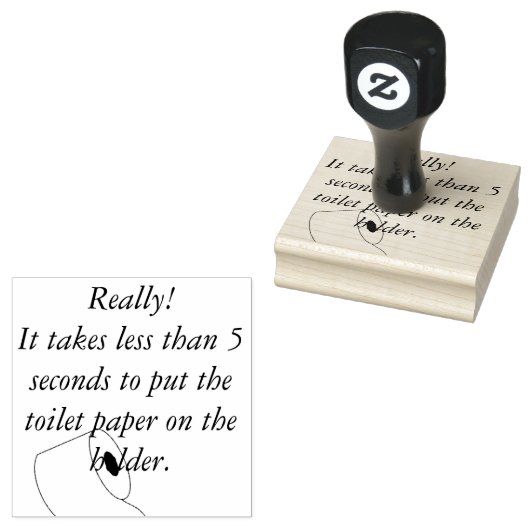 Toilet Paper Stamp Rubberstempel (Gestempeld)