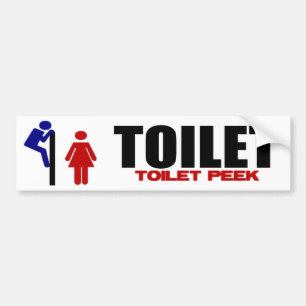Toilet Peek Bumpersticker