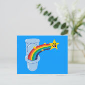Toilet Rainbow Briefkaart (Staand voorkant)