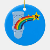 Toilet Rainbow Keramisch Ornament (Achterkant)