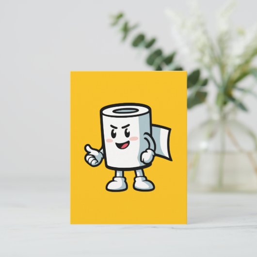 Toilet Roll Briefkaart (Staand voorkant)
