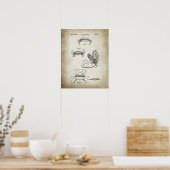 Toilet Seat Patent Poster (Keuken)