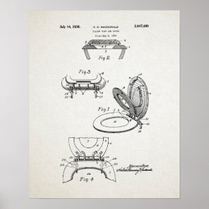 Toilet Seat Patent Poster