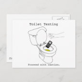 Toilet Texting Briefkaart (Voorkant / Achterkant)