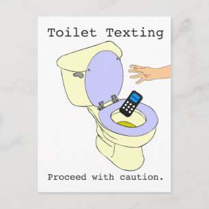 Toilet Texting Briefkaart