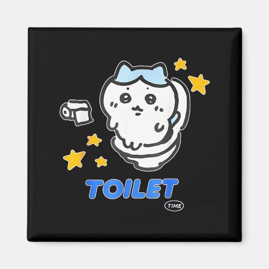 Toilet Time Chikawa Meme Tee  Magneet (Voorkant)