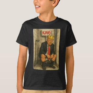 Toilet Troon Koning – Satirisch Trump Kunstwerk T-shirt