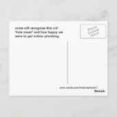 Toiletdeksel "gatdeksel" Briefkaart-aanpassen Briefkaart (Achterkant)