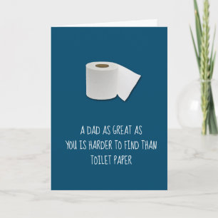 Toiletpapier Grappige Vaderdag 2020 Kaart Voor Vad