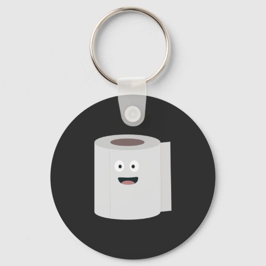 Toiletpapier met gezicht sleutelhanger (Voorkant)