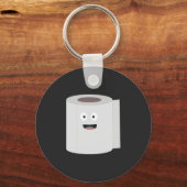 Toiletpapier met gezicht sleutelhanger (Voorkant)