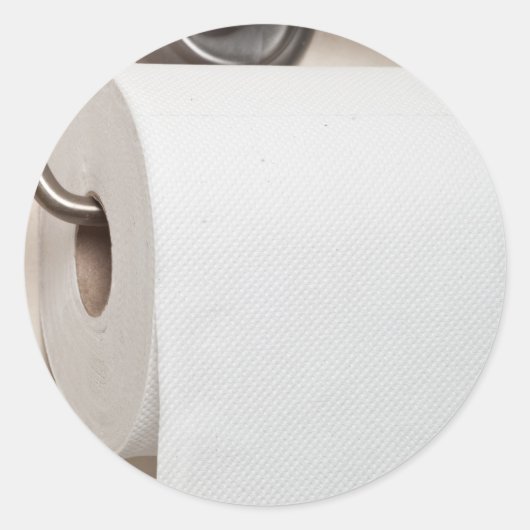 Toiletpapier Ronde Sticker (Voorkant)