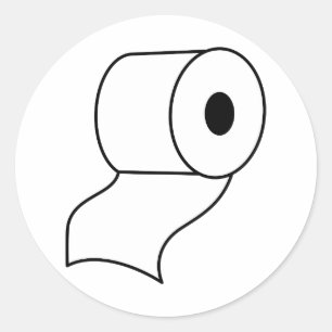 Toiletpapier Ronde Sticker