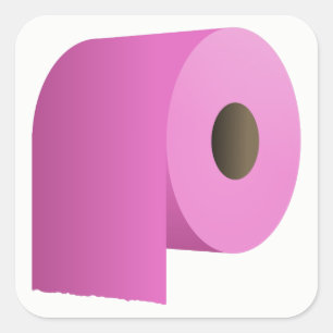 Toiletpapier Vierkante Sticker