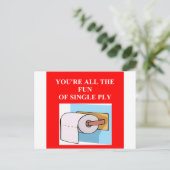 toiletpapierisolaat briefkaart (Staand voorkant)