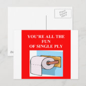 toiletpapierisolaat briefkaart (Voorkant / Achterkant)