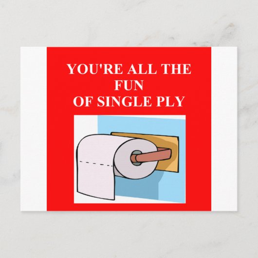 toiletpapierisolaat briefkaart (Voorkant)