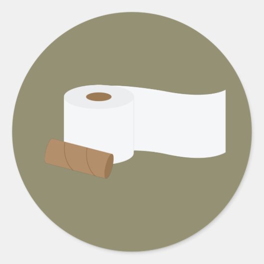 Toiletpapierrol Ronde Sticker (Voorkant)