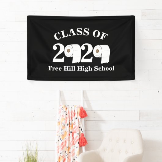 toiletpapierrolklasse van 2020 grappig afstuderen spandoek (Insitu)