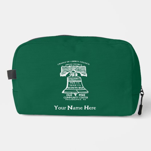Toiletry Bag - Forest Green (Personalized) Toilettasje (Voorkant)