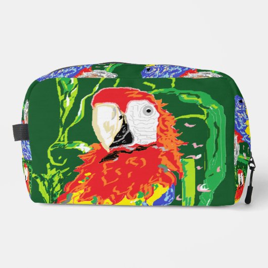 Toiletry Bag : Friendly  Parrots Toilettasje (Voorkant)