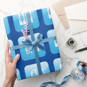 Toilets Pictogram Wrapping Paper Cadeaupapier