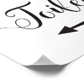 Toilets Richting Teken voor bruiloften Linkerpijl Poster (Hoek)