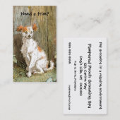 Toilettage d'animal familier ou carte de visite de (Devant / Derrière)