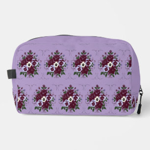 Toilettas met paarse bloemenmotief toilettasje